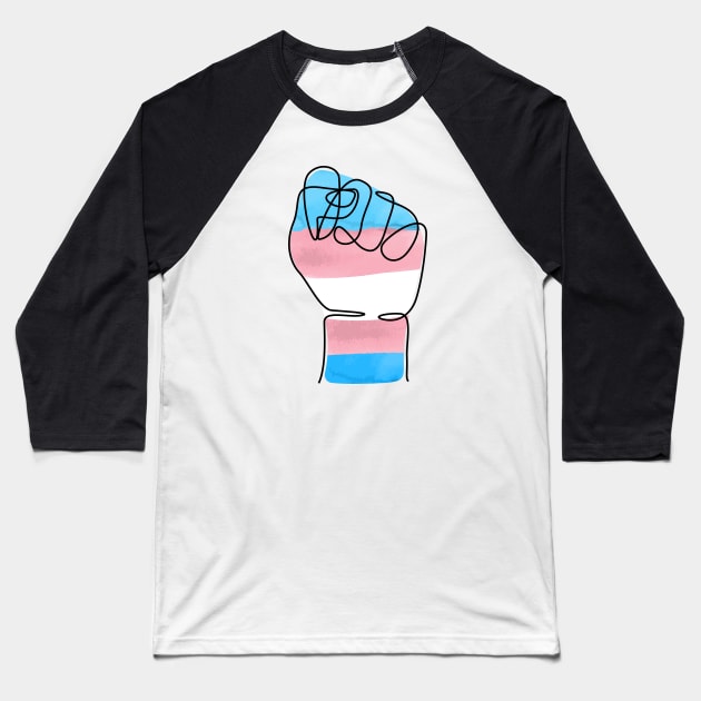 Trans Power Baseball T-Shirt by Pridish